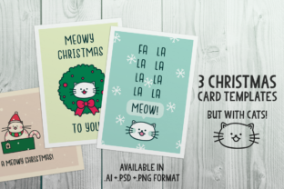 Christmas Cat Card Template — Print Templates