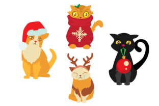 Christmas Cats: A Festive Graphic Design Asset