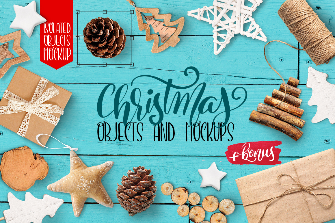 Christmas Isolated Objects & Mockups — Christmas Amp