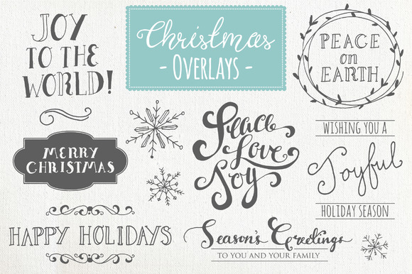 Christmas Overlays Set 1 for Crafts