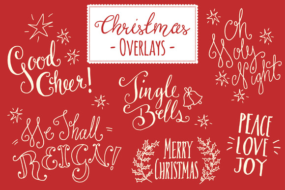 Christmas Overlays Set 5 for Crafts