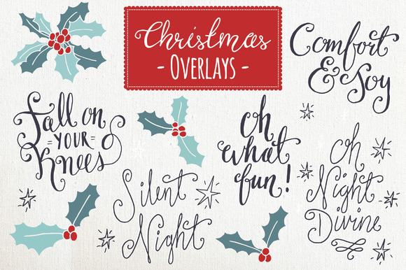 Christmas Overlays Set 6 for Crafts