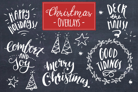 Christmas Overlays Set 8 for Crafts