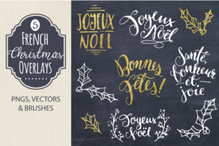 French Christmas Overlays: Festive Illustrations for Branding