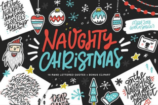 Fun Christmas Lettering Clipart