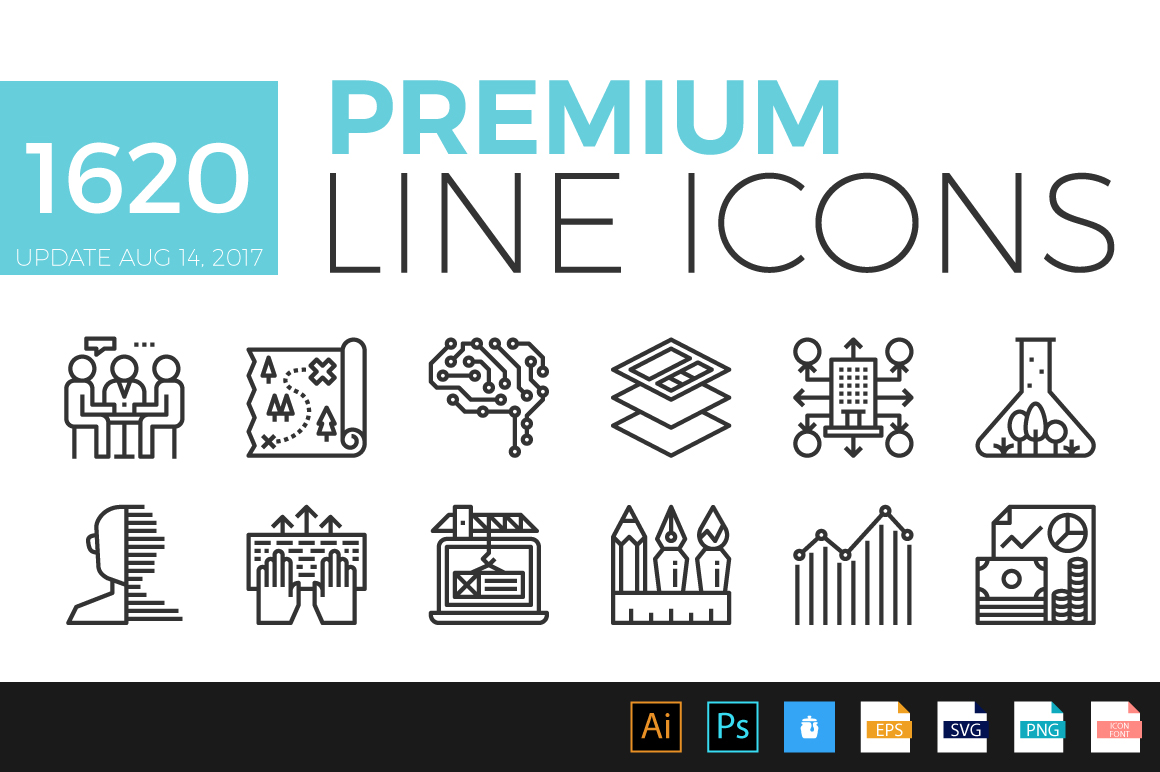Premium Line Icons: Clean, Modern Icons for Content Publishers